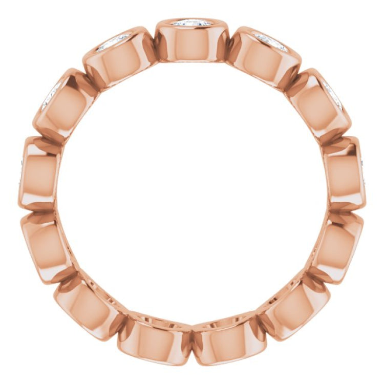 14K Rose 1 1/6 CTW Lab-Grown Diamond  Eternity Band