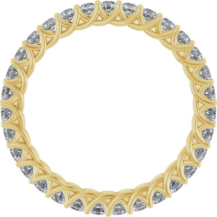 14K Yellow 7/8 CTW Lab-Grown Diamond  Eternity Band