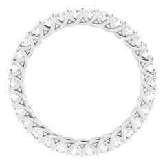 14K White 9/10 CTW Lab-Grown Diamond  Eternity Band