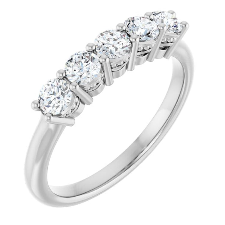 14K White 1/2 CTW Lab-Grown Diamond  Anniversary Band