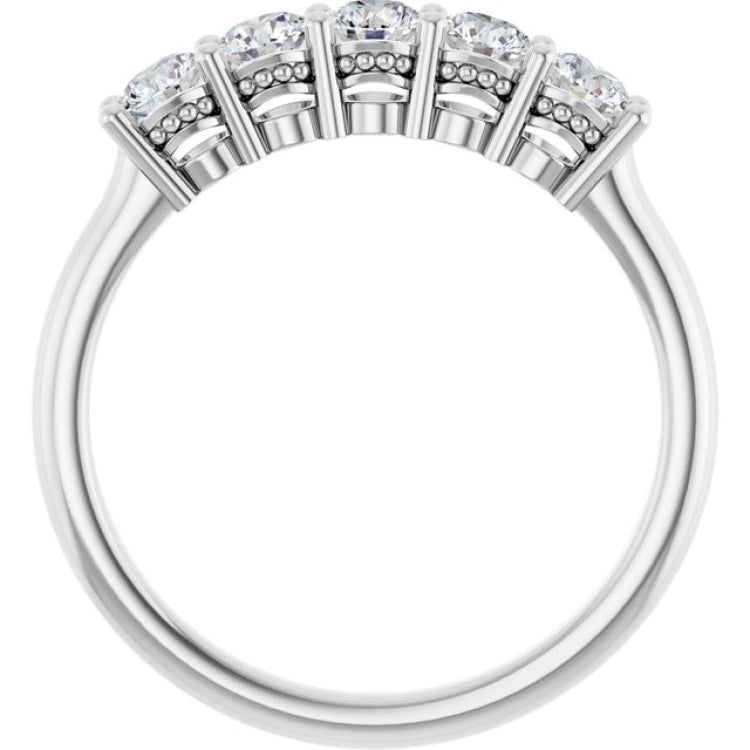 14K White 1/2 CTW Lab-Grown Diamond  Anniversary Band