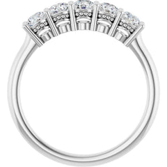 14K White 1/2 CTW Lab-Grown Diamond  Anniversary Band