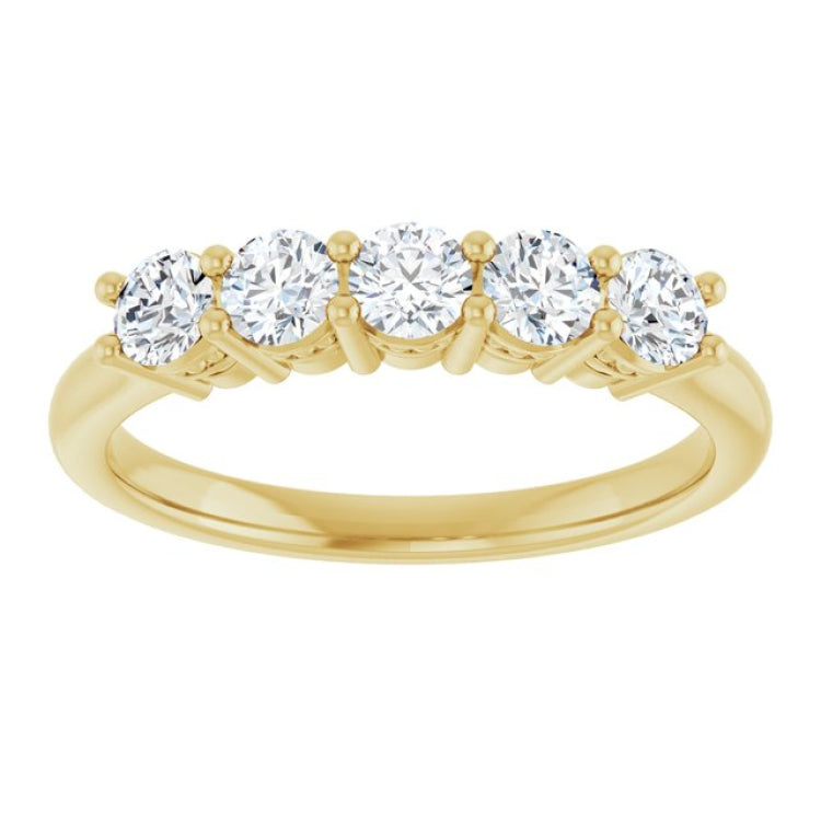 14K Yellow 1/2 CTW Lab-Grown Diamond  Anniversary Band