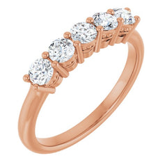 14K Rose 1/2 CTW Lab-Grown Diamond  Anniversary Band