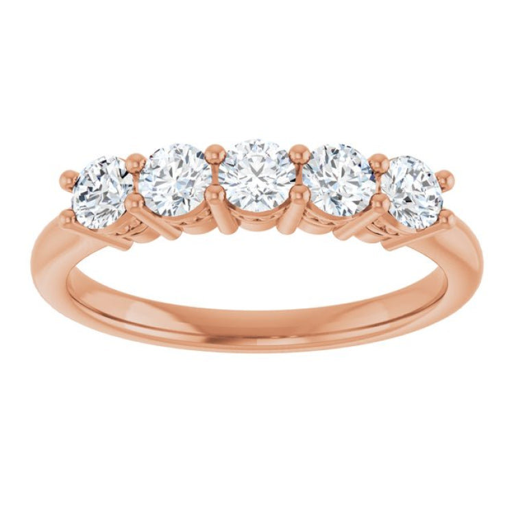 14K Rose 1/2 CTW Lab-Grown Diamond  Anniversary Band