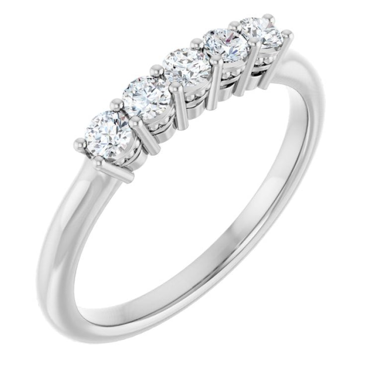 14K White 1/3 CTW Lab-Grown Diamond  Anniversary Band