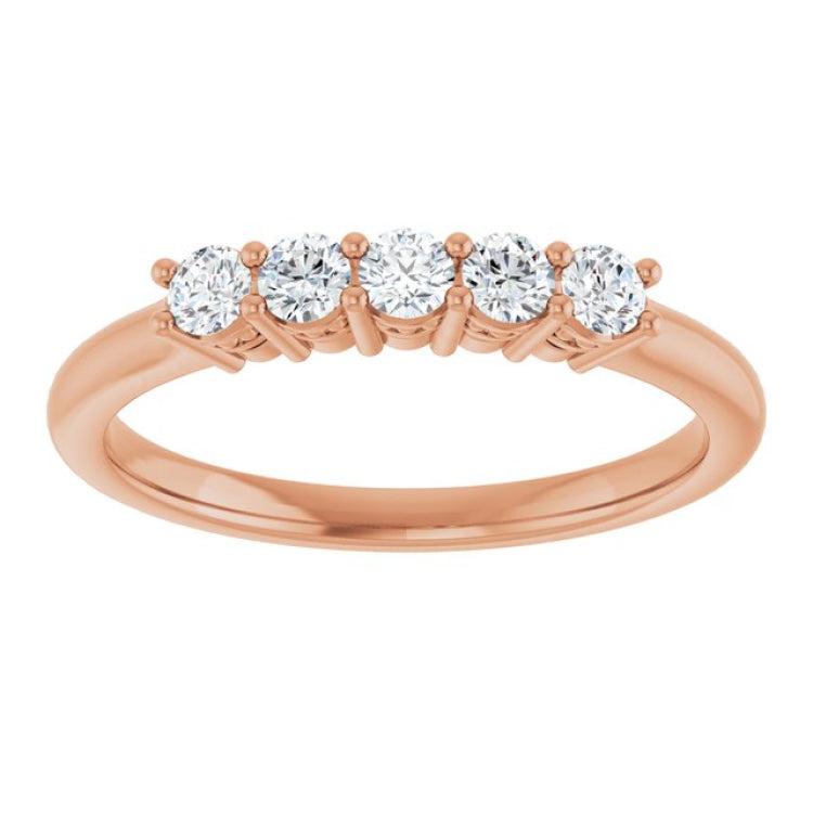 14K Rose 1/3 CTW Lab-Grown Diamond  Anniversary Band