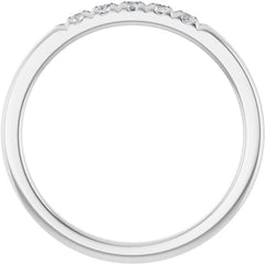 14K White 1/6 CTW Lab-Grown Diamond  French-Set Anniversary Band