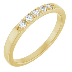 14K Yellow 1/6 CTW Lab-Grown Diamond  French-Set Anniversary Band