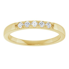 14K Yellow 1/6 CTW Lab-Grown Diamond  French-Set Anniversary Band