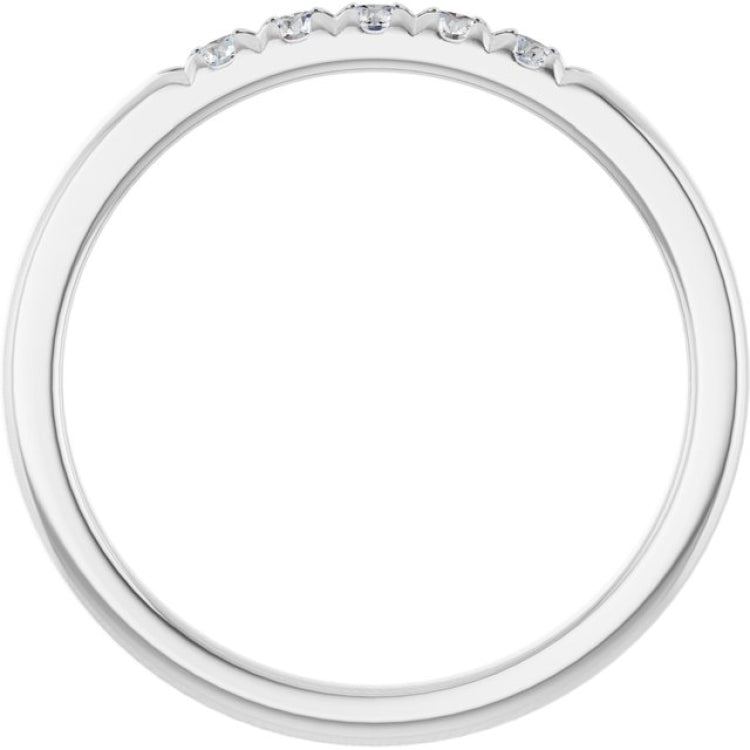 Platinum 1/6 CTW Lab-Grown Diamond  French-Set Anniversary Band