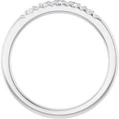 14K White 1/3 CTW Lab-Grown Diamond  French-Set Anniversary Band