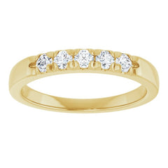 14K Yellow 1/3 CTW Lab-Grown Diamond  French-Set Anniversary Band