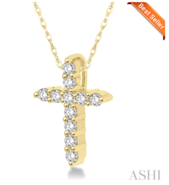 Ashi Cross Petite Diamond Pendant .05ctw