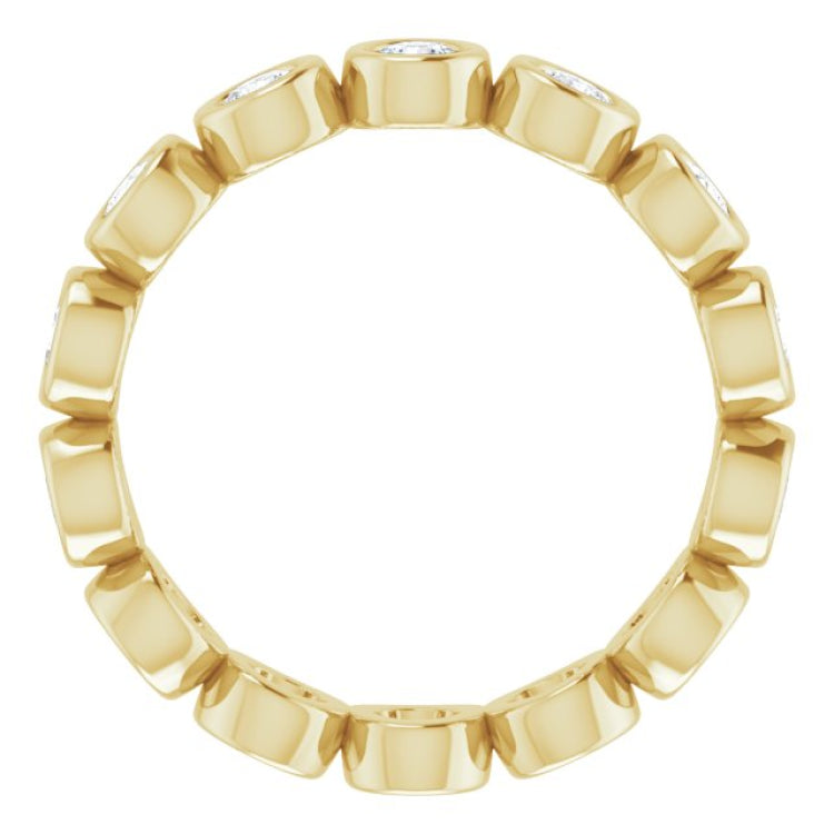 14K Yellow 9/10 CTW Natural Diamond Eternity Band