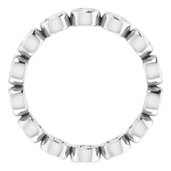 14K White 9/10 CTW Natural Diamond Eternity Band