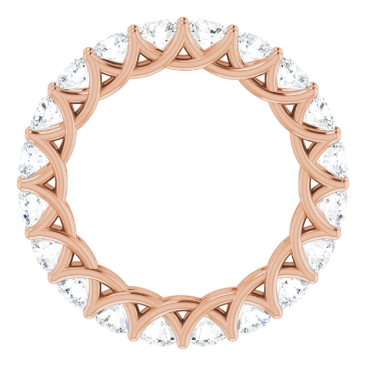 14K Rose 1 7/8 CTW Natural Diamond Eternity Band