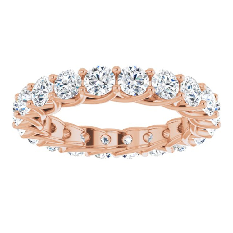 14K Rose 2 CTW Natural Diamond Eternity Band