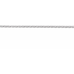 14K White 1 mm Wheat Chain by the Inch