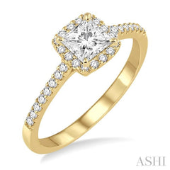 1/5 Ctw Diamond Semi-mount Engagement Ring in 14K Yellow Gold