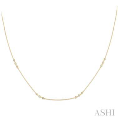 Ashi 1/2ctw 3 Stone Diamond Station Necklace pendant