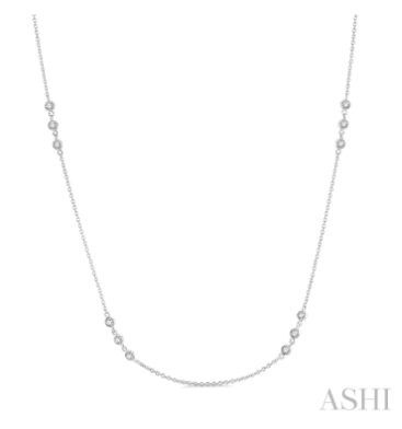 Ashi 3 Stone Diamond Station Necklace