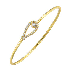 14Kt Yellow Gold Diamond 1/3Ctw Bangle