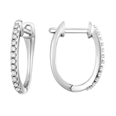 10Kt White Gold Diamond 1/10Ctw Earring