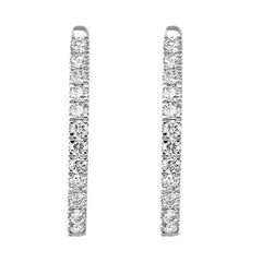 14Kt White Gold Diamond 1/4Ctw Earring (Round Shape)