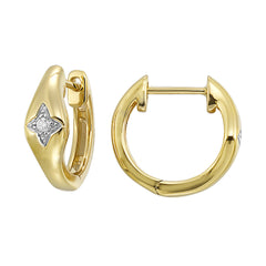 14Kt Yellow Gold Diamond 1/20Ctw Earring