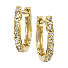 14Kt Yellow Gold Diamond 1/15Ctw Earring