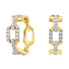 14Kt Yellow Gold Diamond 1/3Ctw Earring