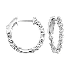 14Kt White Gold Diamond 1/2Ctw Earring