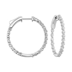 14Kt White Gold Diamond 1Ctw Earring