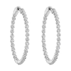 14Kt White Gold Diamond 1 1/2Ctw Earring