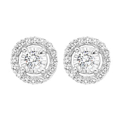 14Kt White Gold Diamond 1/4Ctw Earring