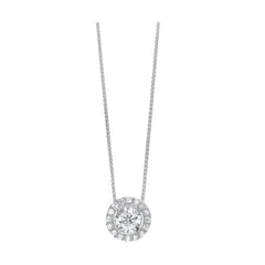 14Kt White Gold Diamond 1Ctw Pendant