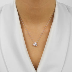 14Kt White Gold Diamond 1/4Ctw Pendant