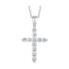 14Kt White Gold Diamond 1/5Ctw Pendant