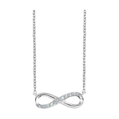 Silver Diamond 1/15Ctw Necklace