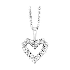 10Kt White Gold Diamond 1/10Ctw Pendant
