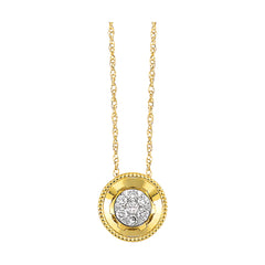 14Kt Yellow Gold Diamond 1/10Ctw Pendant