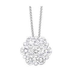 14Kt White Gold Diamond 1/10Ctw Pendant
