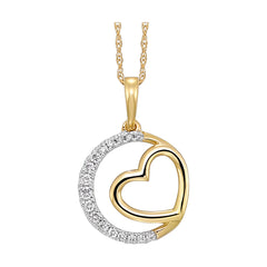 10Kt Yellow Gold Diamond 1/12Ctw Pendant