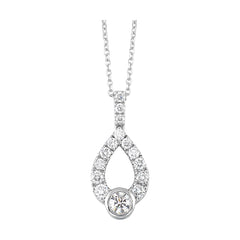 14Kt White Gold Diamond 1/2Ctw Pendant