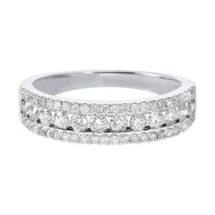 14Kt White Gold Diamond 3/4Ctw Ring