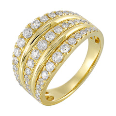 14Kt Yellow Gold Diamond 1Ctw Ring
