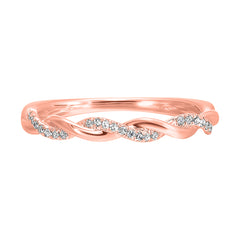 10Kt Rose Gold Diamond 1/12Ctw Ring