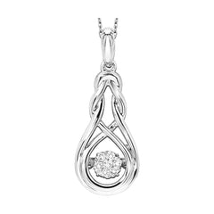 Silver Diamond 1/10Ctw Pendant