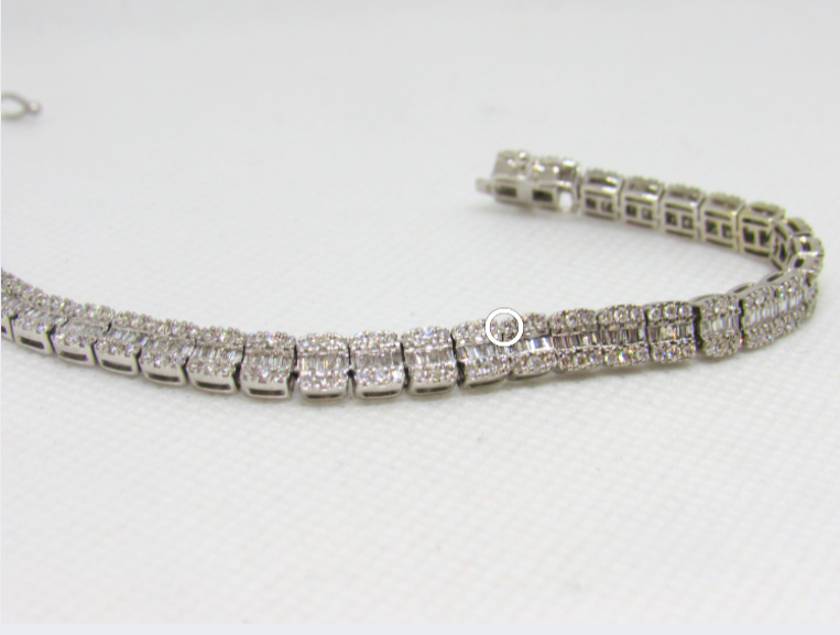 10k White Gold Diamond Bracelet